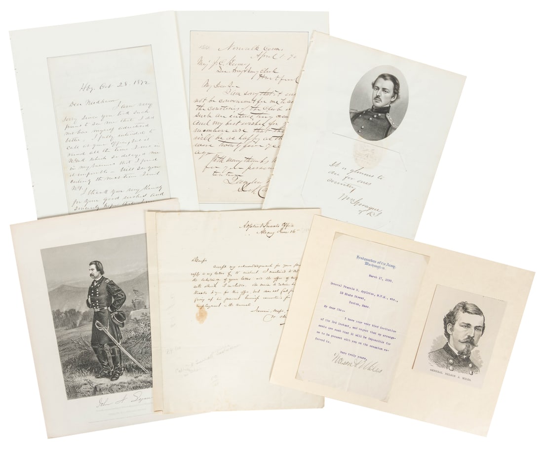 [CIVIL WAR – UNION]. Collection of 20 autographs of Civil W... (1 of 1)