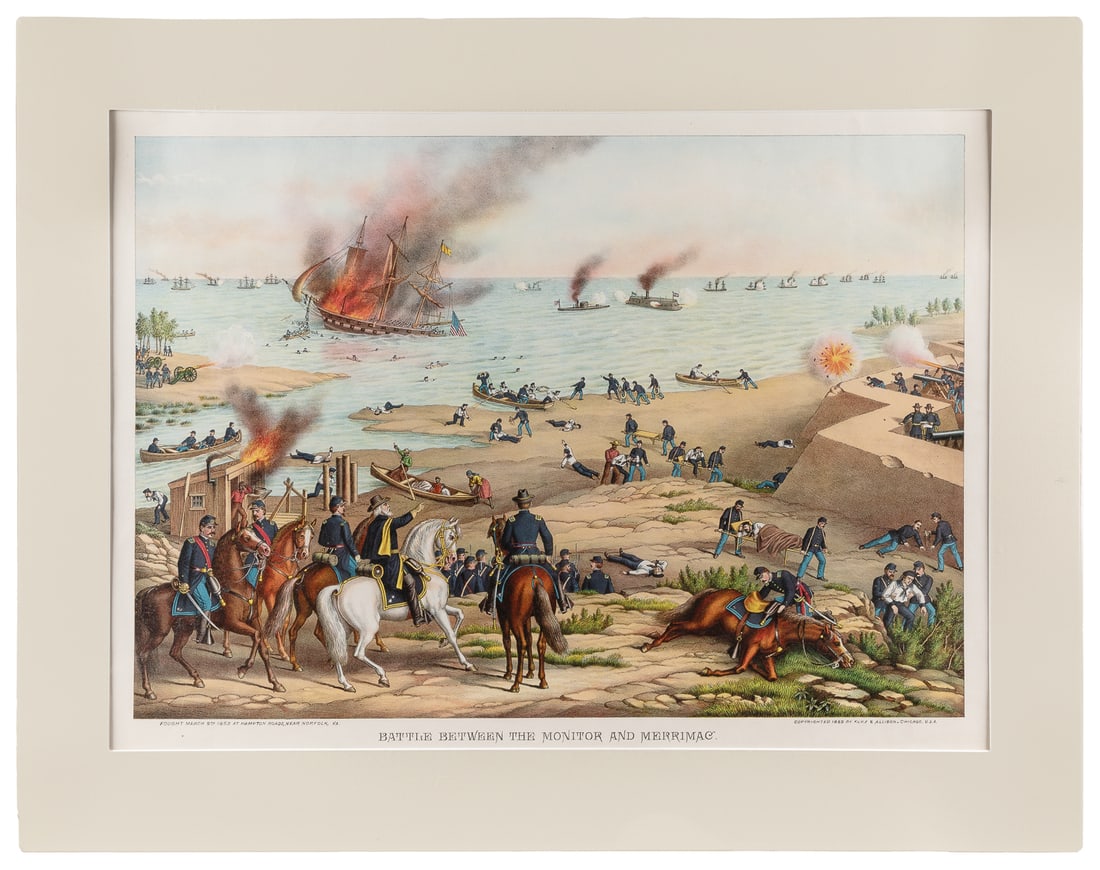 [KURZ & ALLISON]. Battle Between the Monitor and Merrimac. ... (1 of 1)