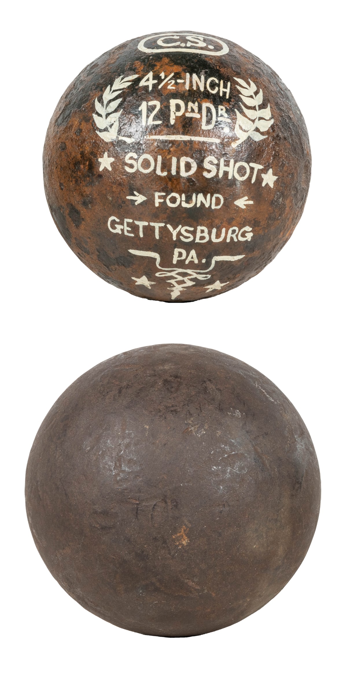 Group of 6 Civil War / Antique cannonballs. Two with approx... (1 of 2)