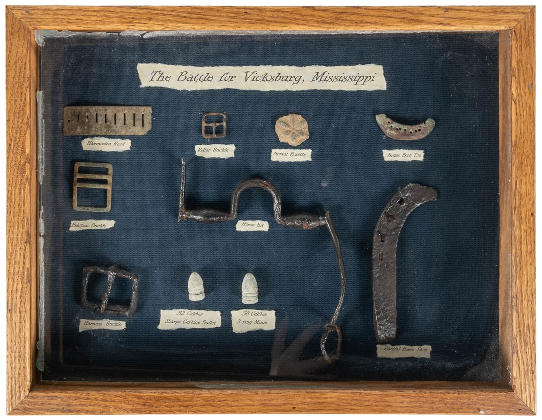 Collection of Civil War battlefield objects and relics. Inc... (1 of 3)