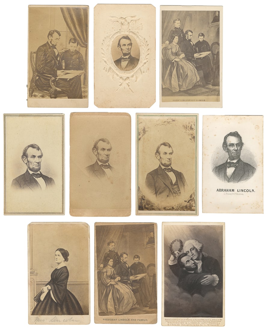 [LINCOLN, Abraham]. Group of CDVs. Circa 1860s. Includes ei... (1 of 1)