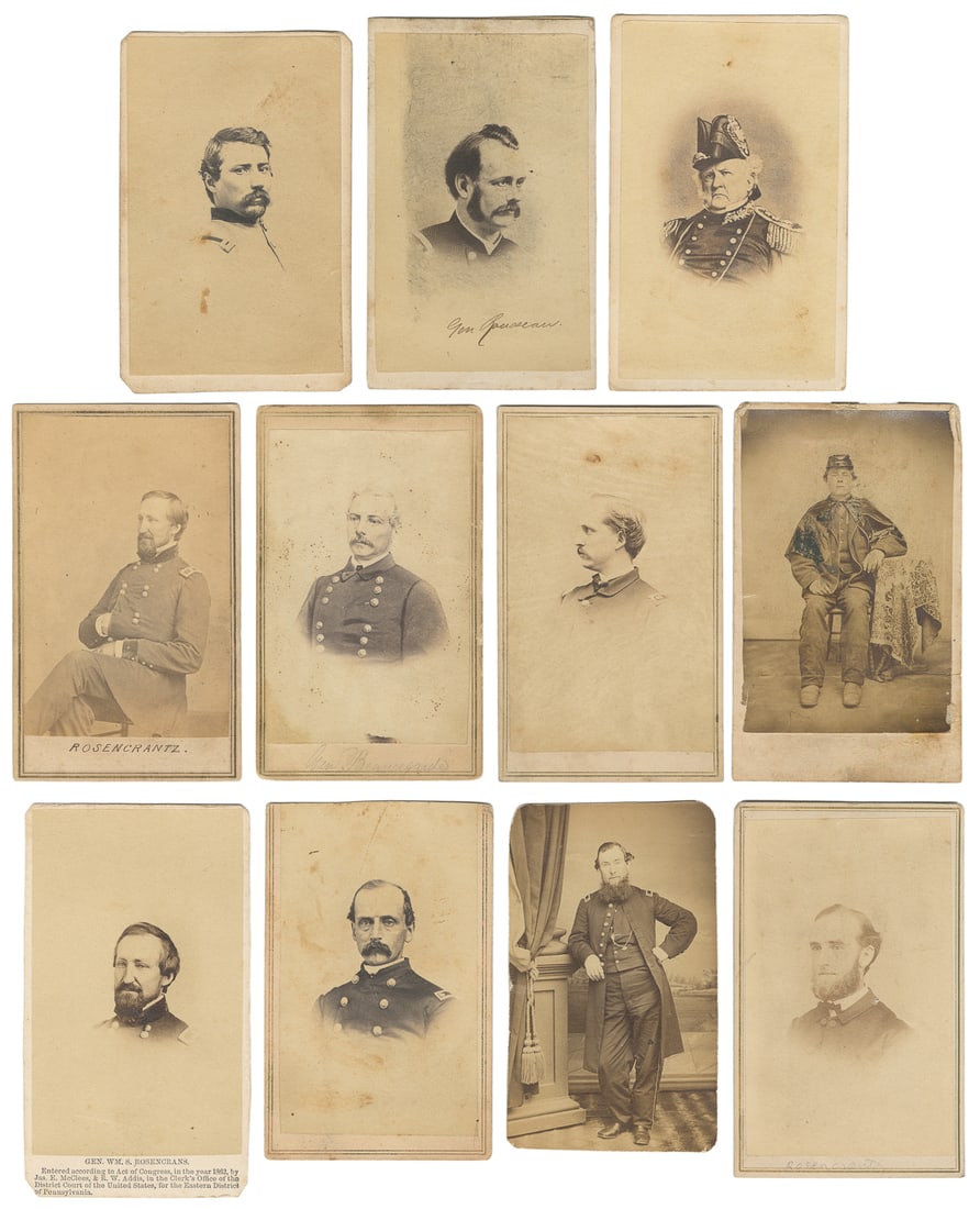 [CIVIL WAR – PHOTOGRAPHY]. Group of 19 CDVs and picture car... (1 of 2)