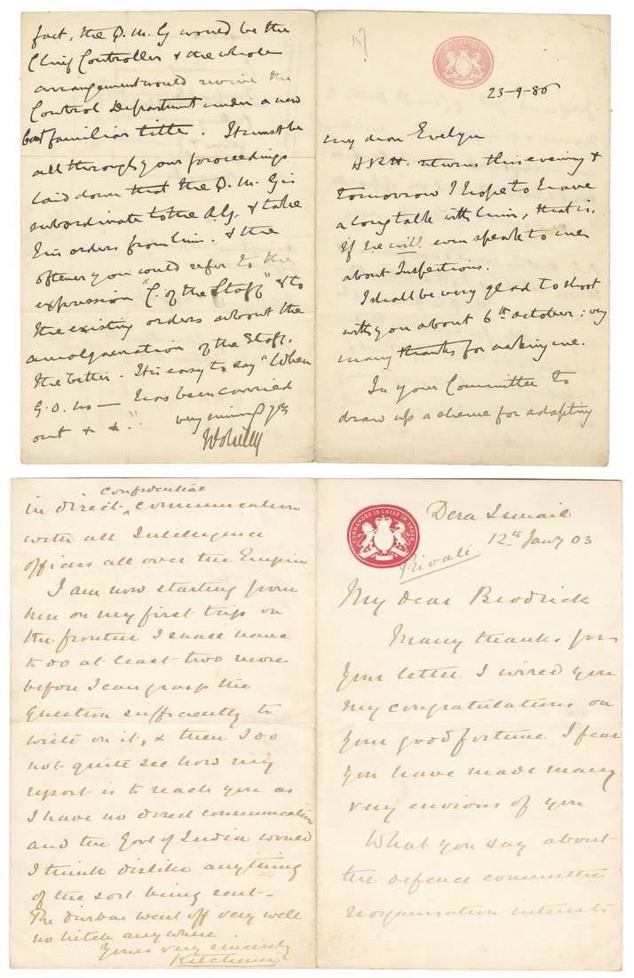 KITCHENER, Herbert (1850 – 1916), 1st Earl Kitchener. Autog... (1 of 2)