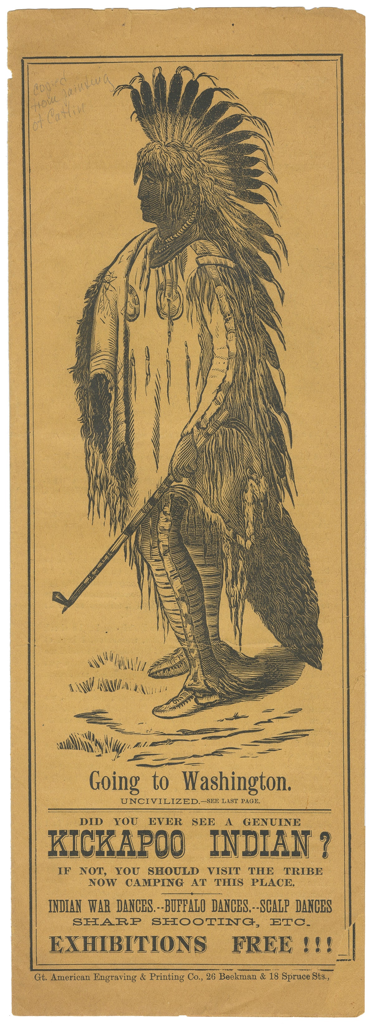 [AMERICAN INDIANS]. Did you ever see a genuine Kickapoo Ind... (1 of 1)