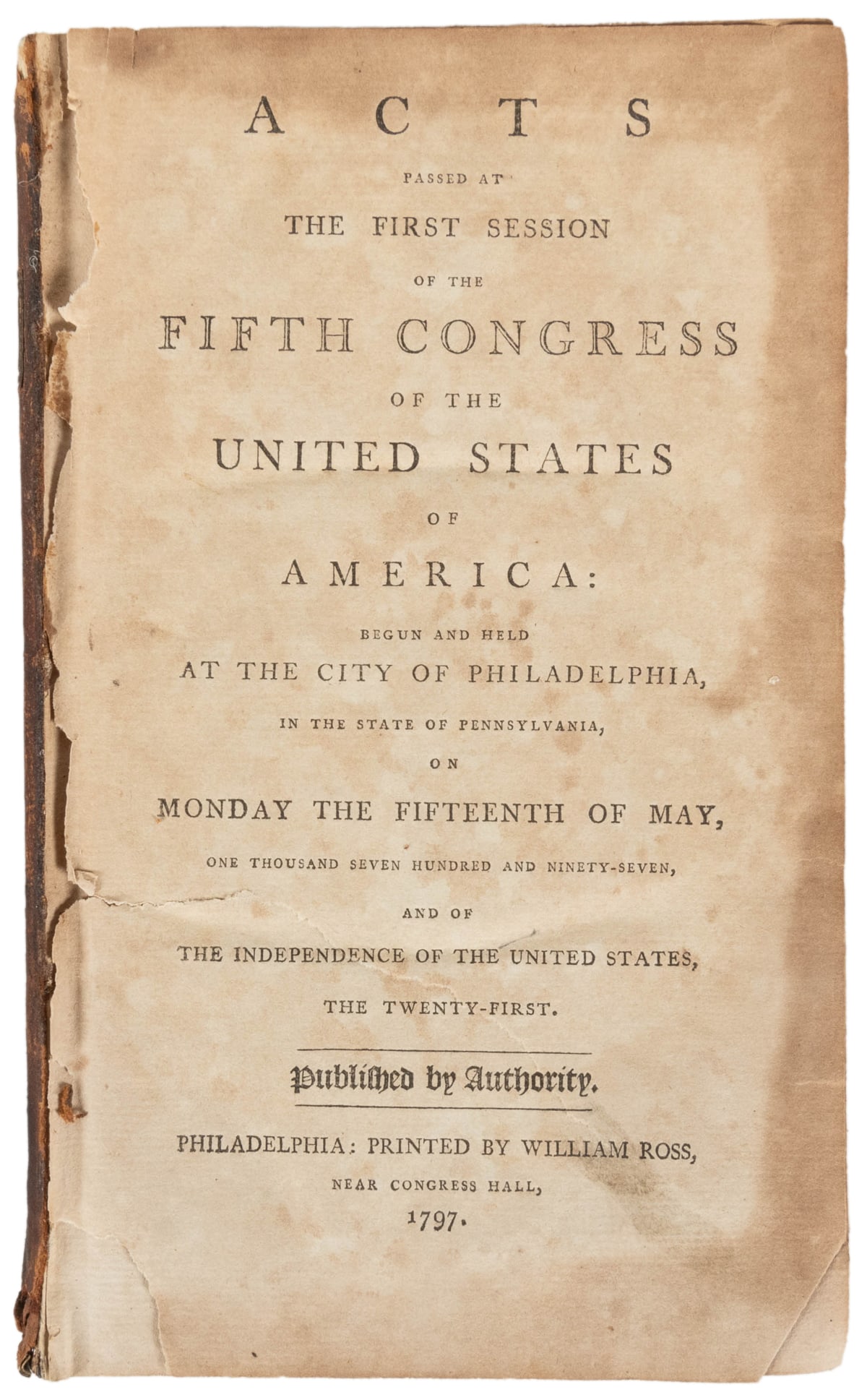 [LAW]. Acts Passed at the First [Second, Third] Session of ... (1 of 2)