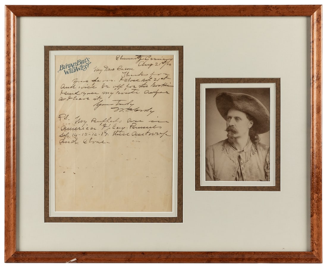 CODY, William F (Buffalo Bill). Autograph letter signed. Ch... (1 of 1)