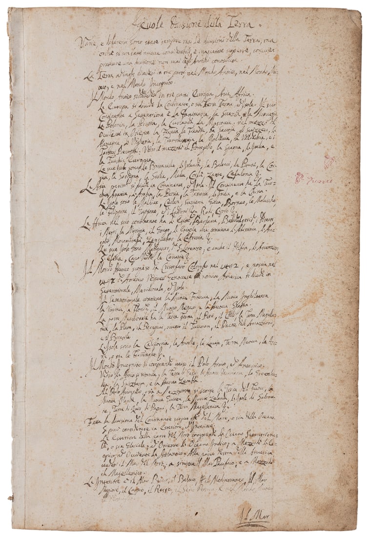 Italian geographical manuscript, with California as an isla... (1 of 1)