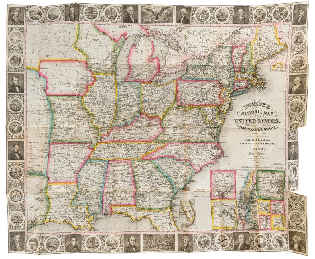 [TRAVEL GUIDE]. Phelps’s Travellers Guide Through the Unite... (1 of 2)