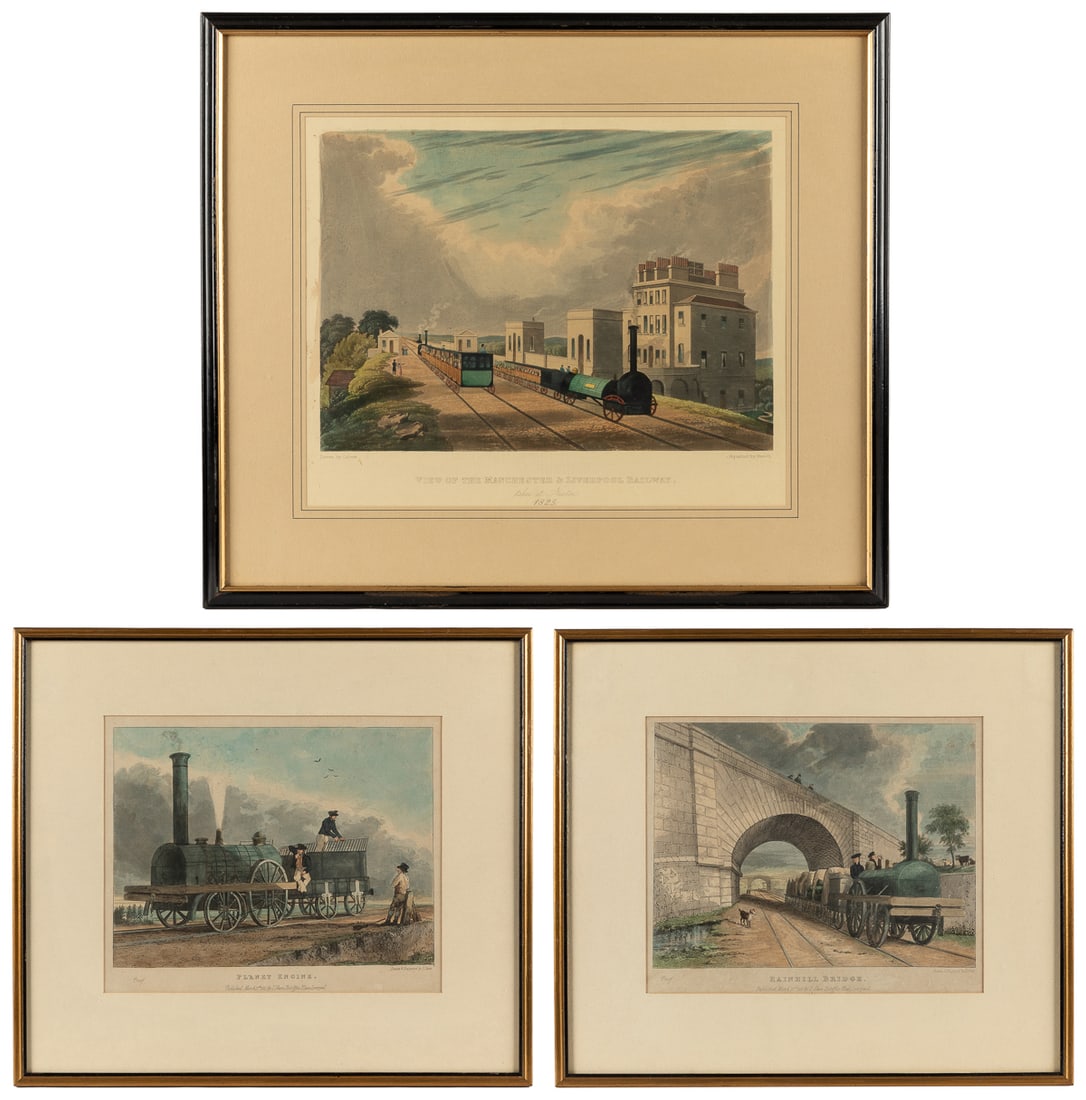 [RAILROADIANA]. Group of 3 early prints. Including: HAVELL,... (1 of 4)