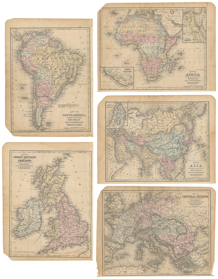 [MAPS]. Group of 15 Maps Engraved to Illustrate Michell’s N... (1 of 16)