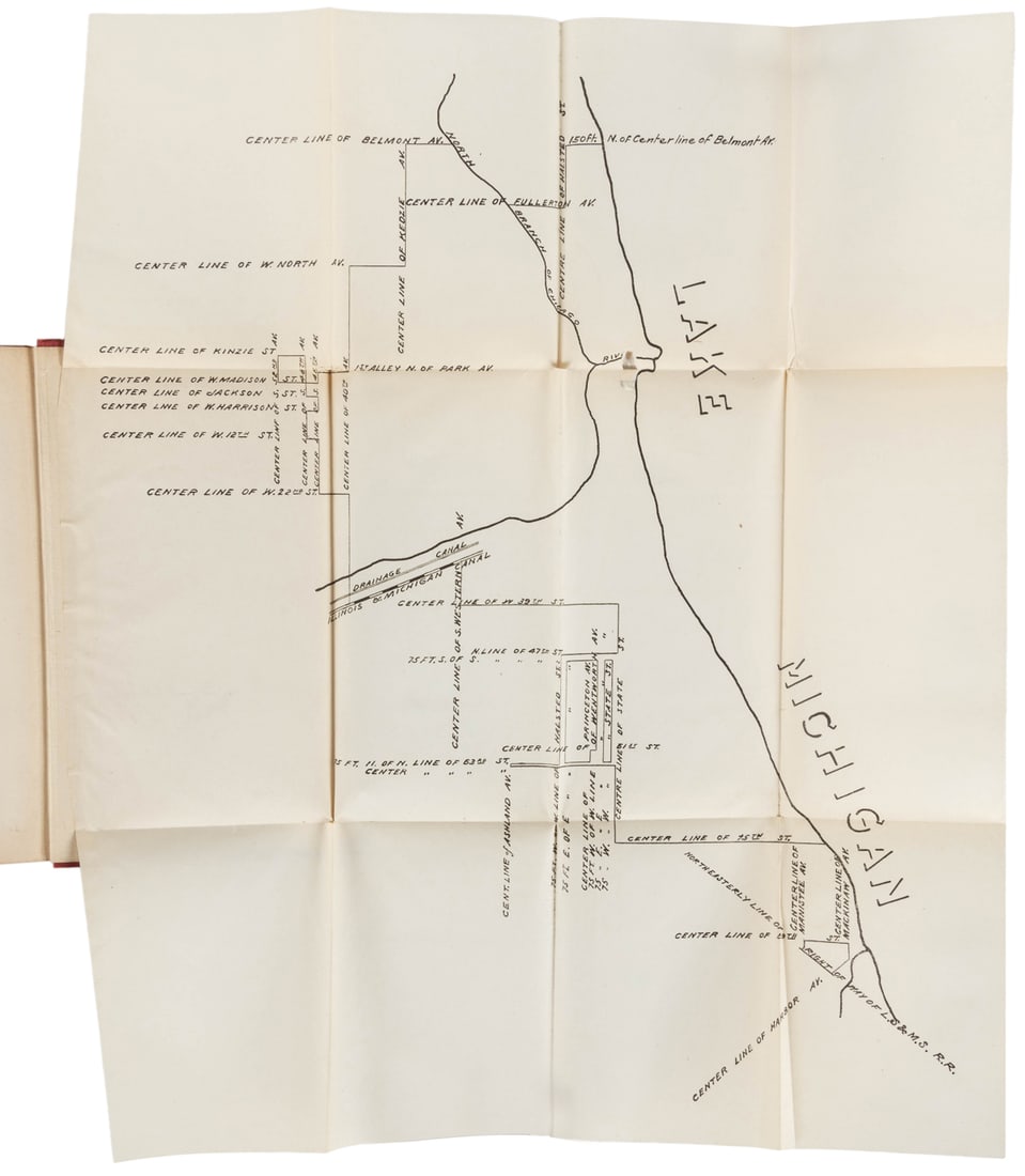 [CHICAGO]. An Ordinance relating to the Department of Build...: [CHICAGO]. An Ordinance relating to the Department of Buildings and Governing the Erection of Buildings, etc. in City of Chicago. Chicago: Moorman & Geller, 1905. Original brick red cloth, lettered