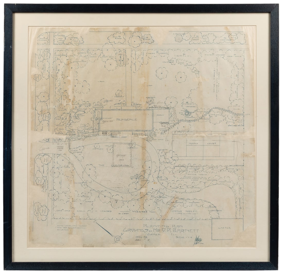 [LANDSCAPE ARCHITECTURE]. JENSEN, Jens (1860 – 1951). Plant... (1 of 1)