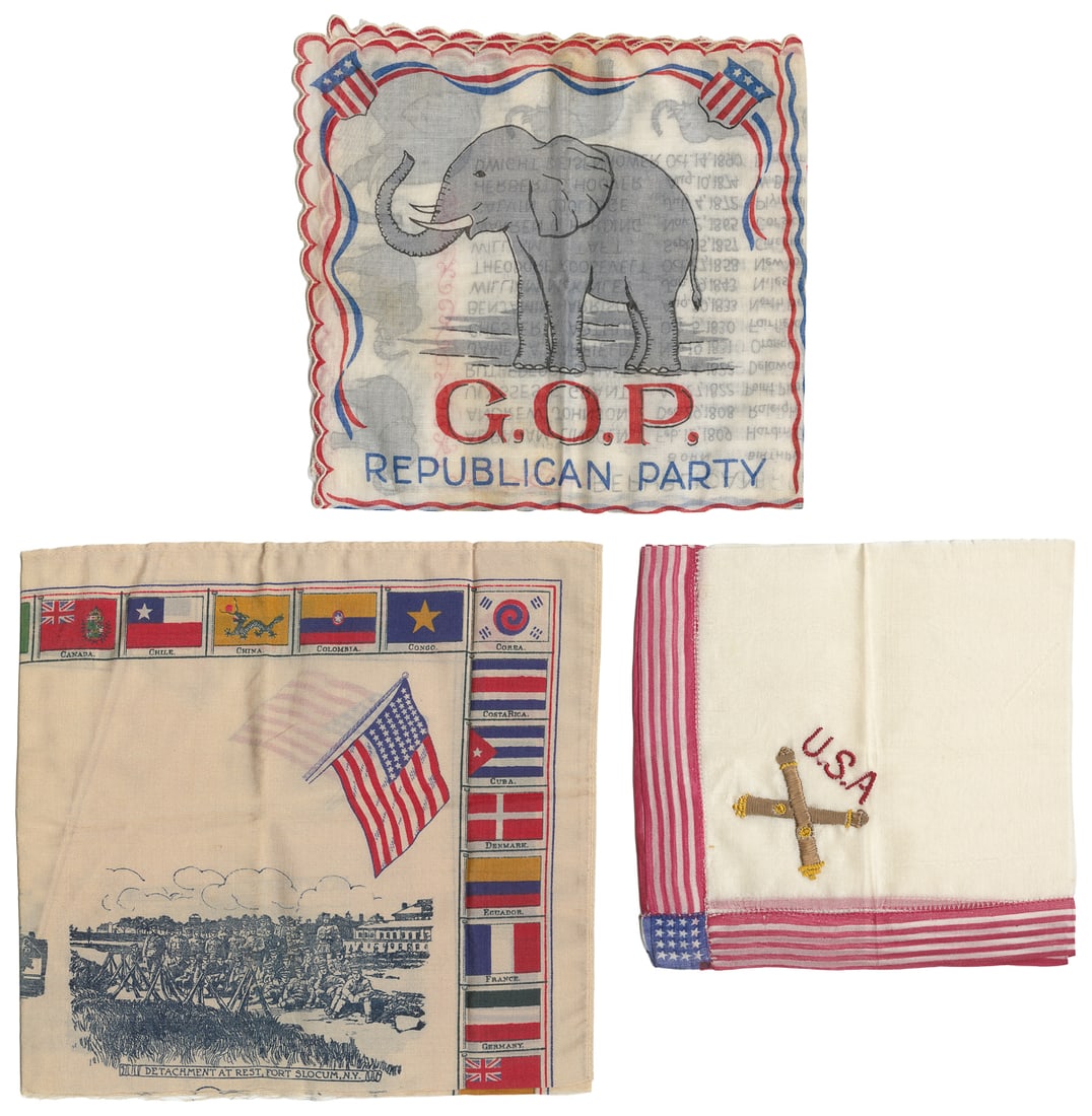 G.O.P. Republican Party Souvenir Handkerchief, along with T... (1 of 3)