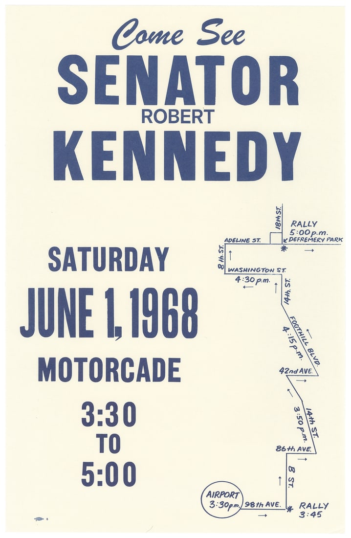 [KENNEDY, Robert F.]. Pair of campaign broadsides. 1968. Tw... (1 of 2)