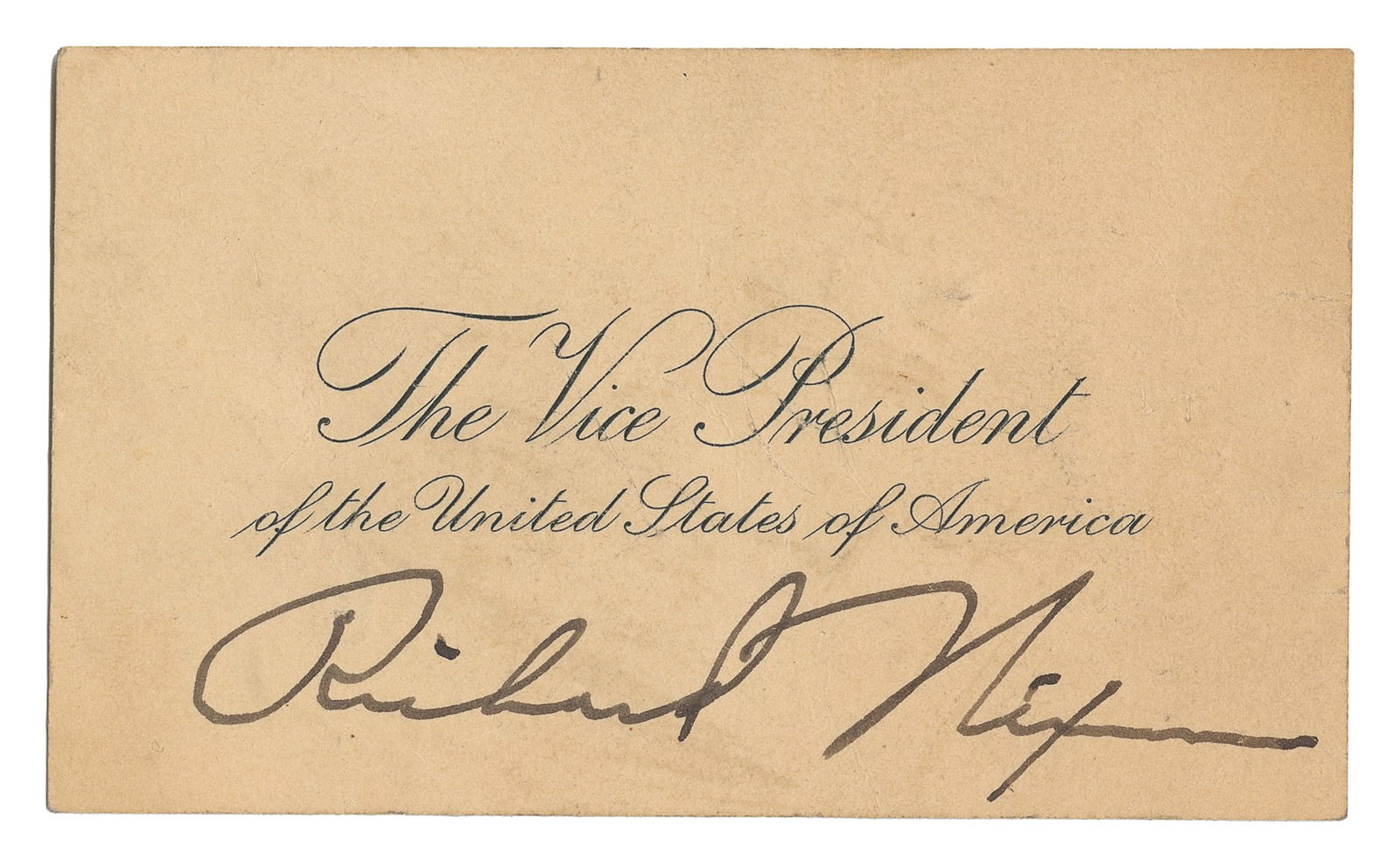 [NIXON, Richard (1913-1994)]. Richard Nixon Autograph. Circ... (1 of 1)
