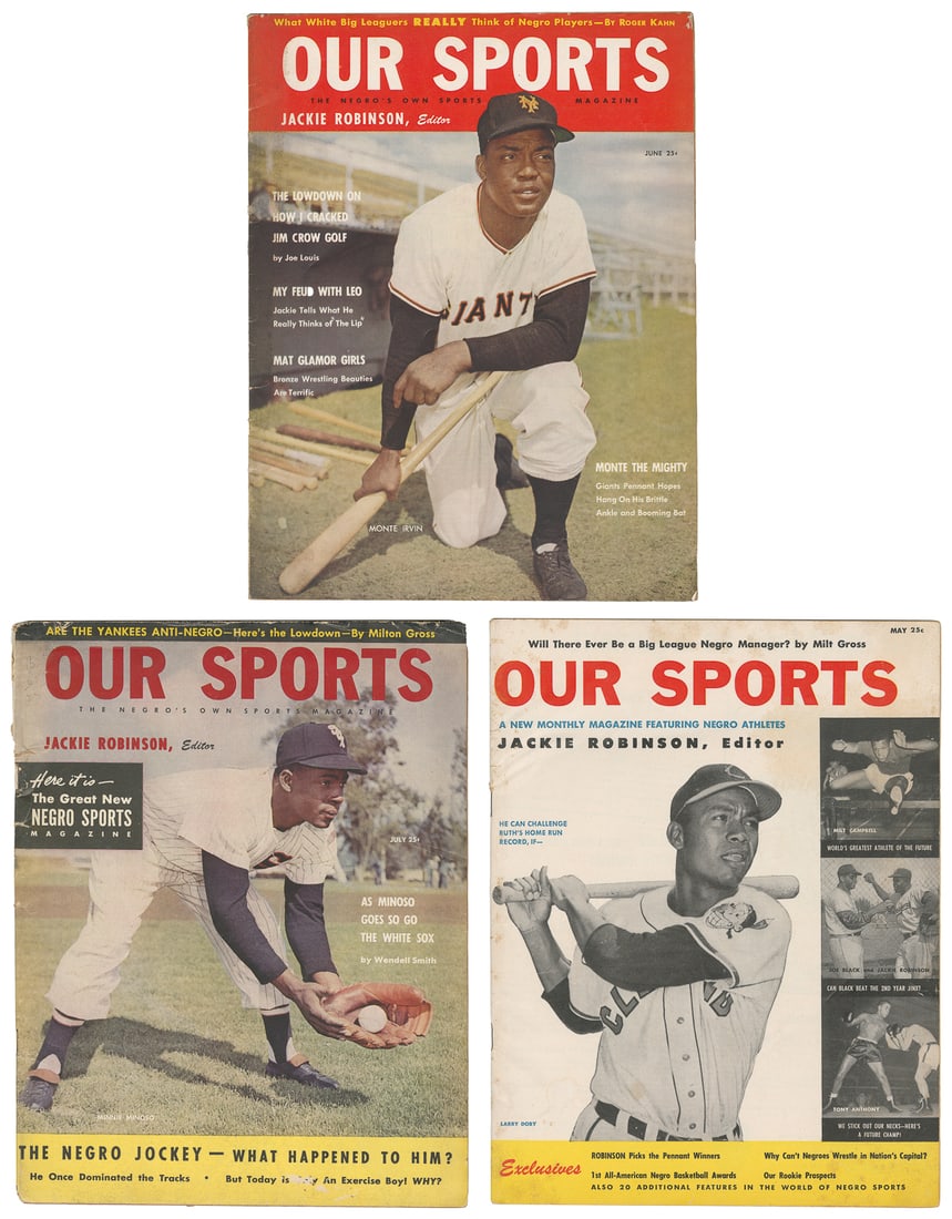 [AFRICAN AMERICAN – SPORTS]. Our Sports #1-3 (1953). Canton...: [AFRICAN AMERICAN – SPORTS]. Our Sports #1-3 (1953). Canton, OH: Universal Publishing and Distributing. The first three issues of “the negro’s own sports magazine,” edited by
