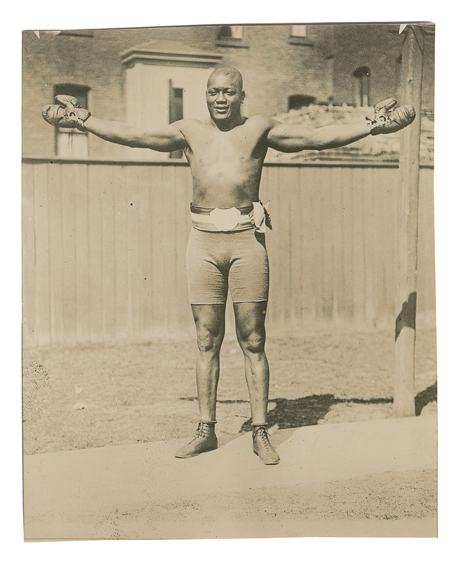 [BOXING]. JOHNSON, Jack. Silver print portrait. N.p., ca. 1... (1 of 1)