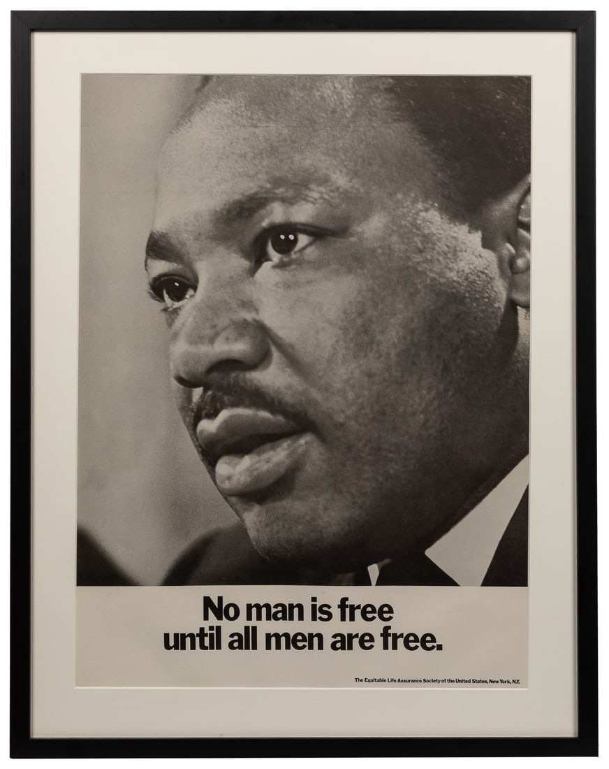 [KING, Martin Luther Jr]. No Man is Free Until All Men are ... (1 of 1)