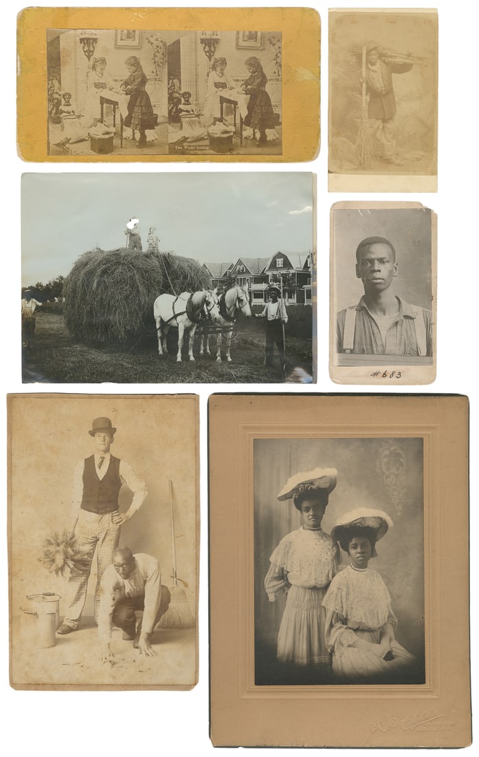 [AFRICAN AMERICANA]. Group of 7 antique photographs. Includ... (1 of 2)