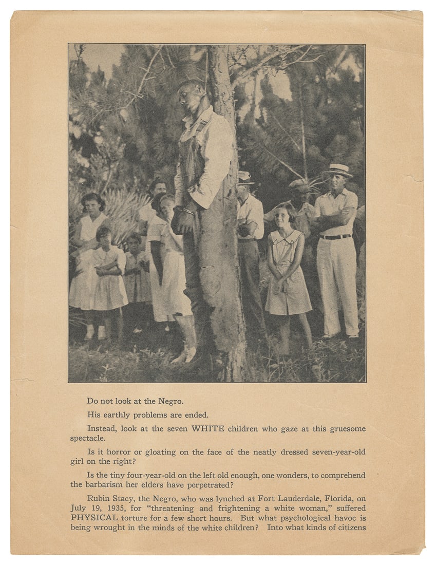 [CIVIL RIGHTS]. NAACP anti-lynching leaflet. New York: N.A.... (1 of 1)