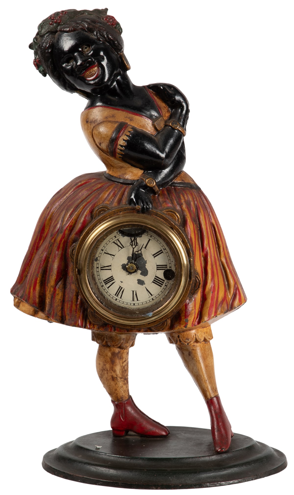 Cast Iron “Topsy” Blinking Eye Clock. Attributed to Bradley... (1 of 4)