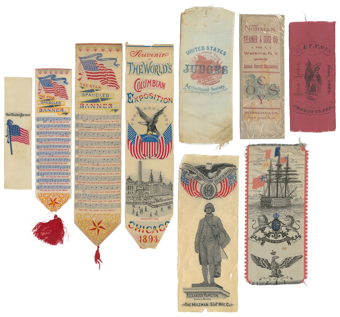 [CHICAGO WORLD’S FAIR 1893] Three Silk Woven Bookmarks from... (1 of 3)
