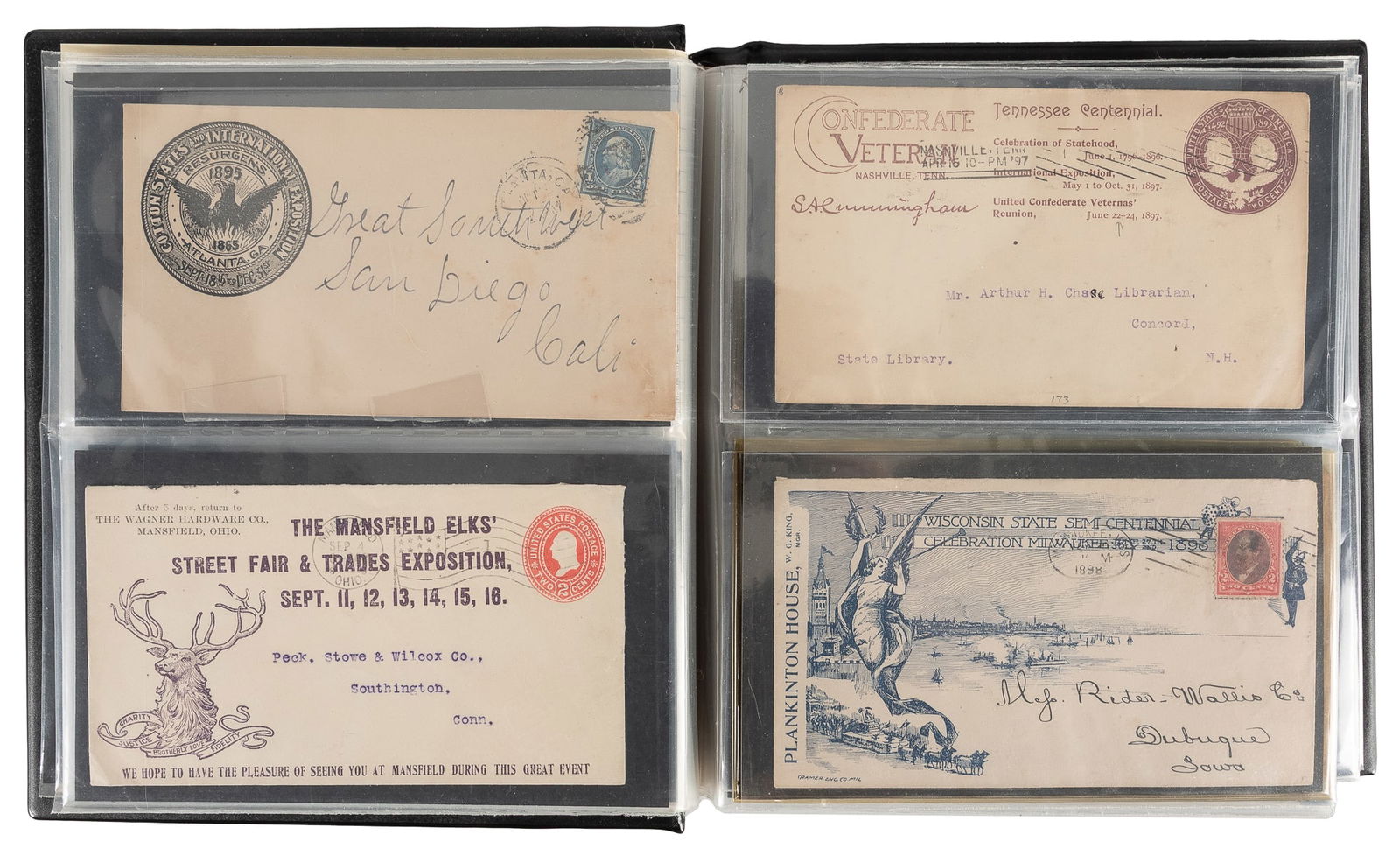 [FAIRS & EXPOSITIONS]. Album of mailing covers. American, b... (1 of 6)