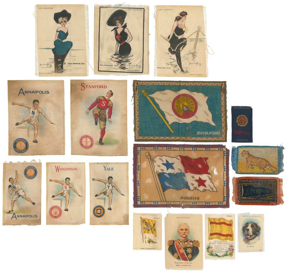 Collection of 26 Cigarette Silks and Cigar Flannels. Circa ... (1 of 5)