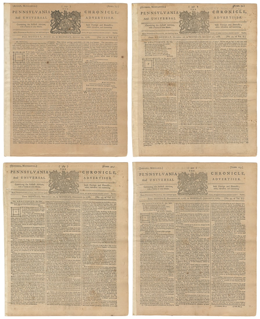Four Issues of The Pennsylvania Chronicle, and Universal Ad... (1 of 5)