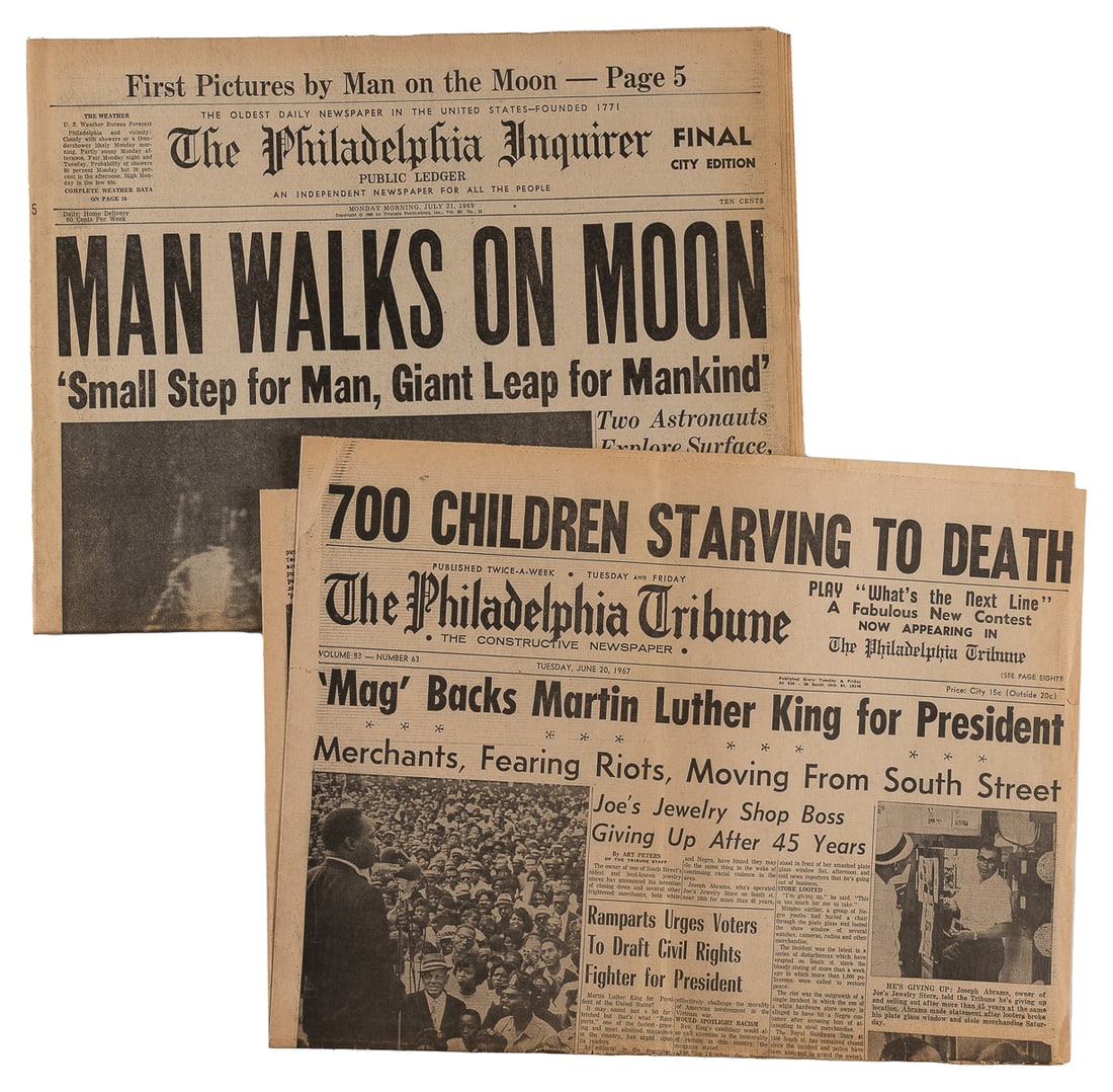 Pair of Newspapers from Late 1960s. Including The Philadelp... (1 of 3)