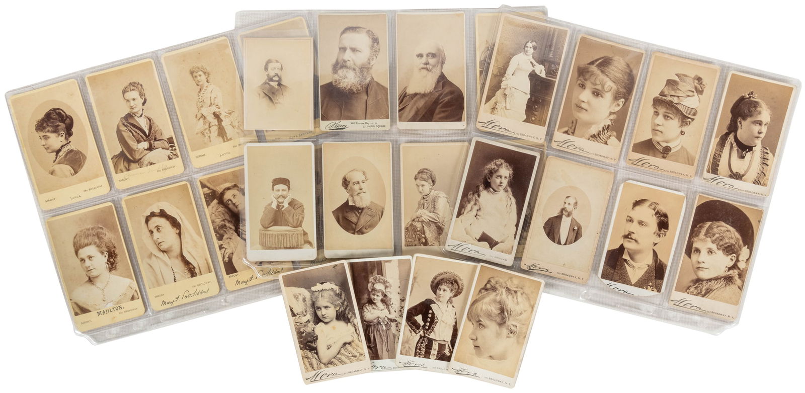 [PHOTOGRAPHY]. Group of 28 CDVs by Mora and Sarony. New Yor... (1 of 1)