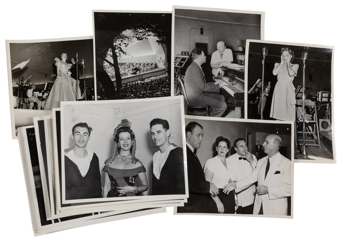 [PHOTOGRAPHS]. Collection of 16 Photographs of Concert Rehe... (1 of 1)