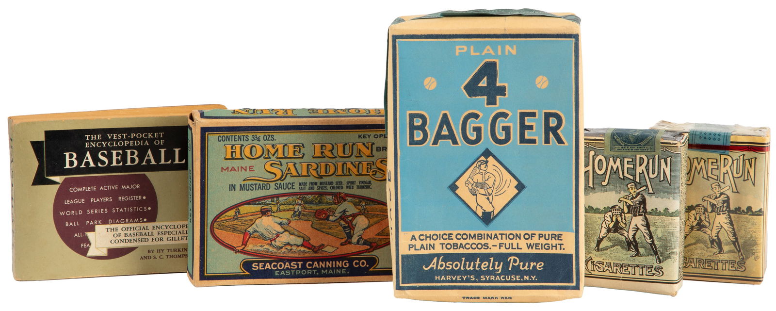 [BASEBALL – PACKAGING]. Group of 4 baseball-themed vintage ... (1 of 1)