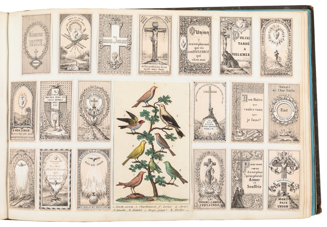 [EPHEMERA]. Scrapbook of French mid-19th century ephemera. ... (1 of 4)