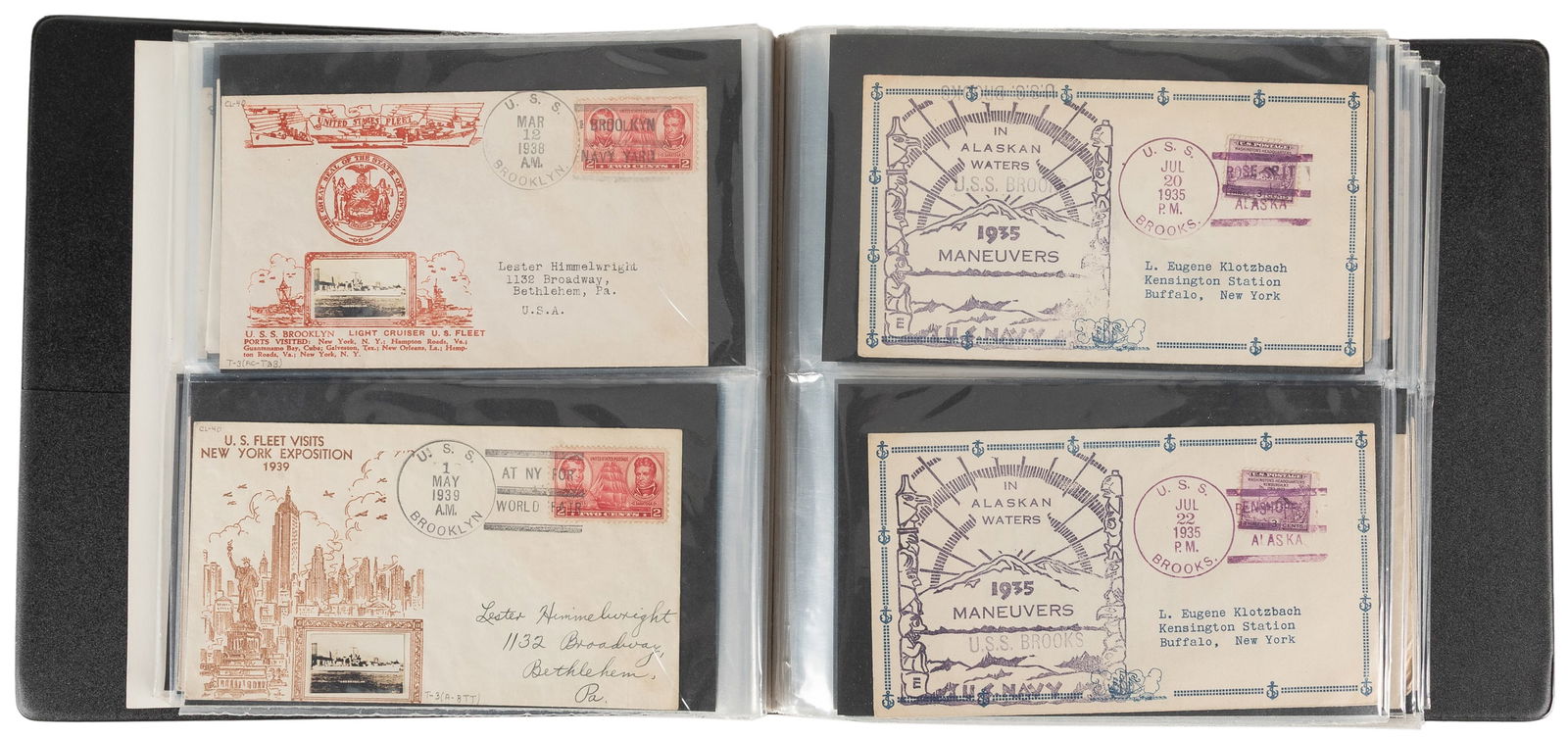 [NAVAL COVERS]. Album of American naval covers. V.p., ca. 1... (1 of 6)