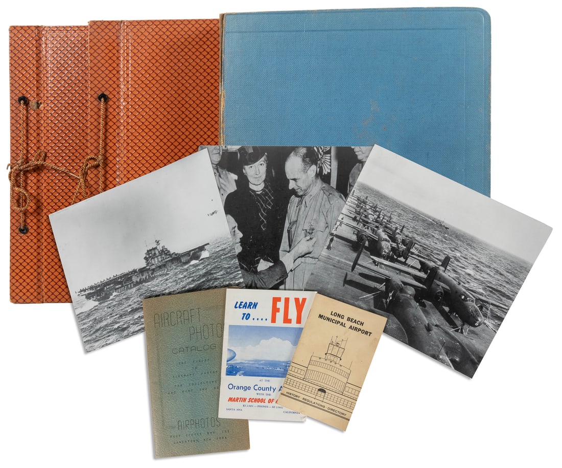 [AVIATION]. Two scrapbooks of aircraft photographs, and eph... (1 of 5)