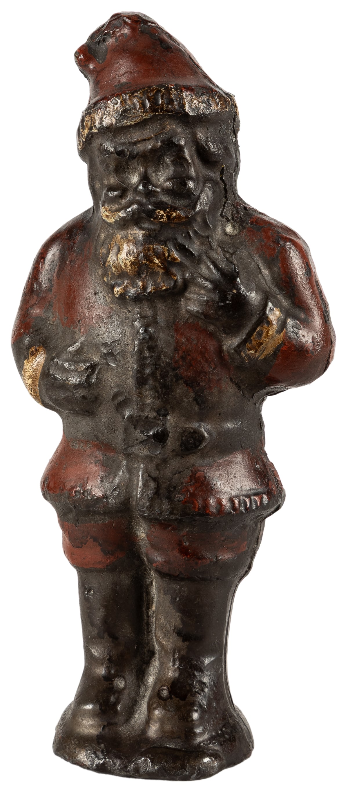 Cast Iron Santa Claus Figure. Undated. Paint wear throughou... (1 of 1)