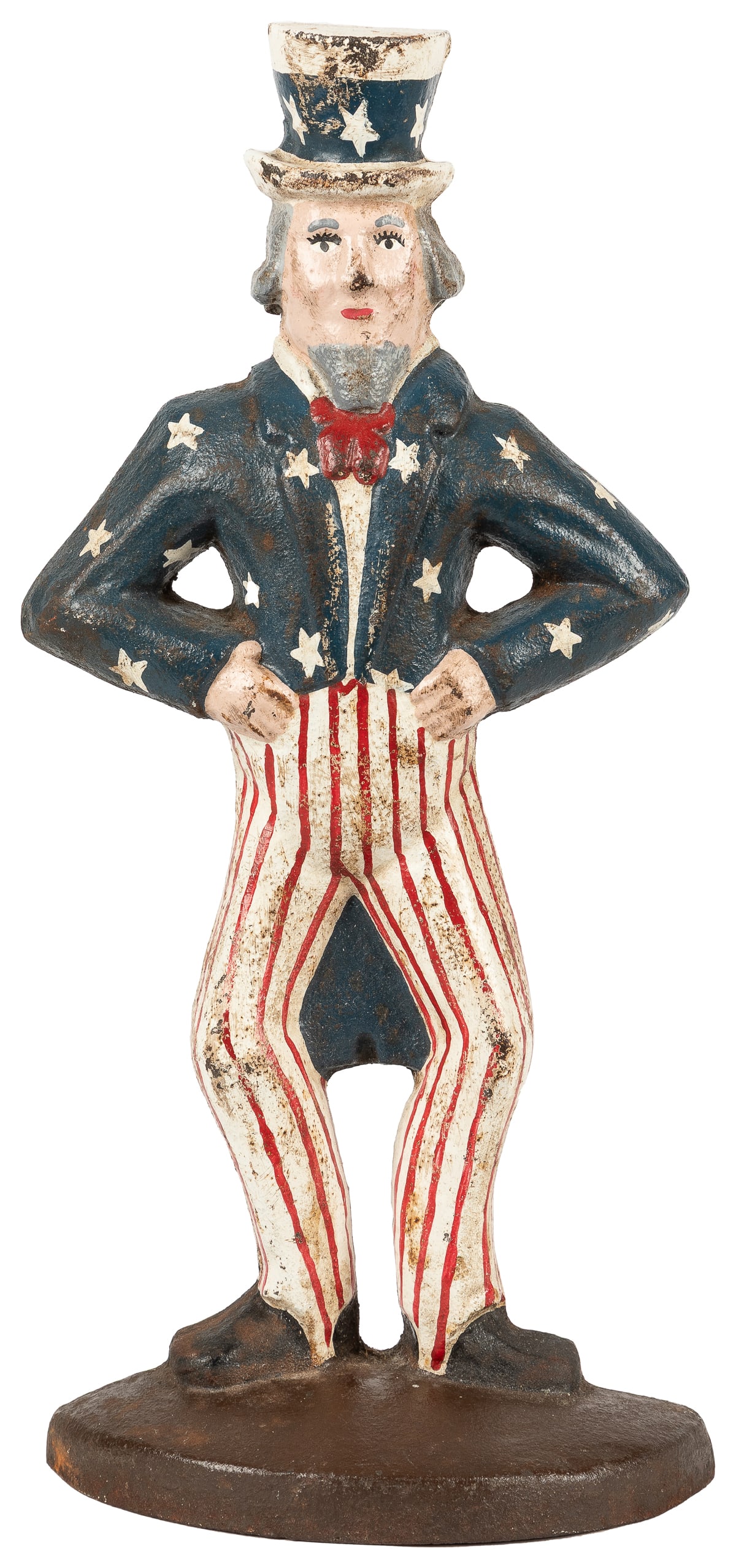 Cast Iron Uncle Sam Doorstop. Painted cast iro... (1 of 2)