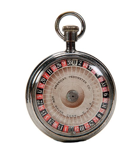 Roulette Gambling Pocket Watch. American Pedometer Co.: Roulette Gambling Pocket Watch. American Pedometer Co., New Haven, Conn., ca. 1920. Push the stem in and the entire wheel spins. See Joseph Meyer’s book Protection (1911) to discover how sharpers co