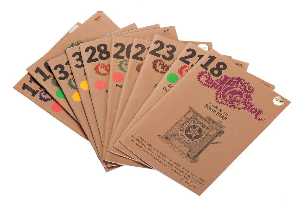 Ten “Coin Slot” Guides. Wheatridge, Colorado, 1981.: Ten “Coin Slot” Guides. Wheatridge, Colorado, 1981. Keeney Super Bell, Buckley Pointmaker/Safari, Canda/Mills/Caille Perfection/Good Luck, Perfection/Upright, Evans Lucky Lucre and Casino Bells, C