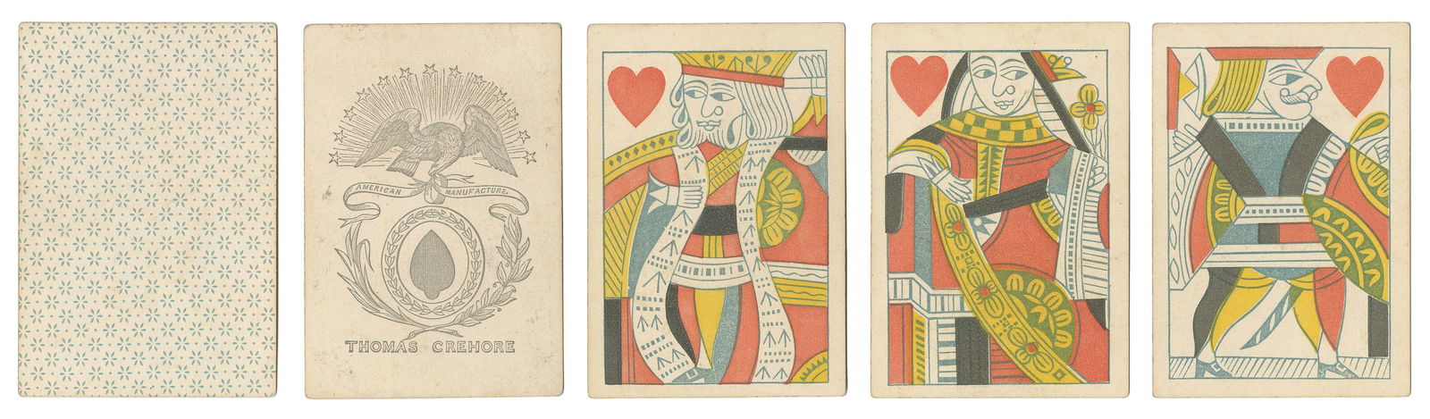 Thomas Crehore “American Manufacture” Playing Cards. Dorche... (1 of 1)
