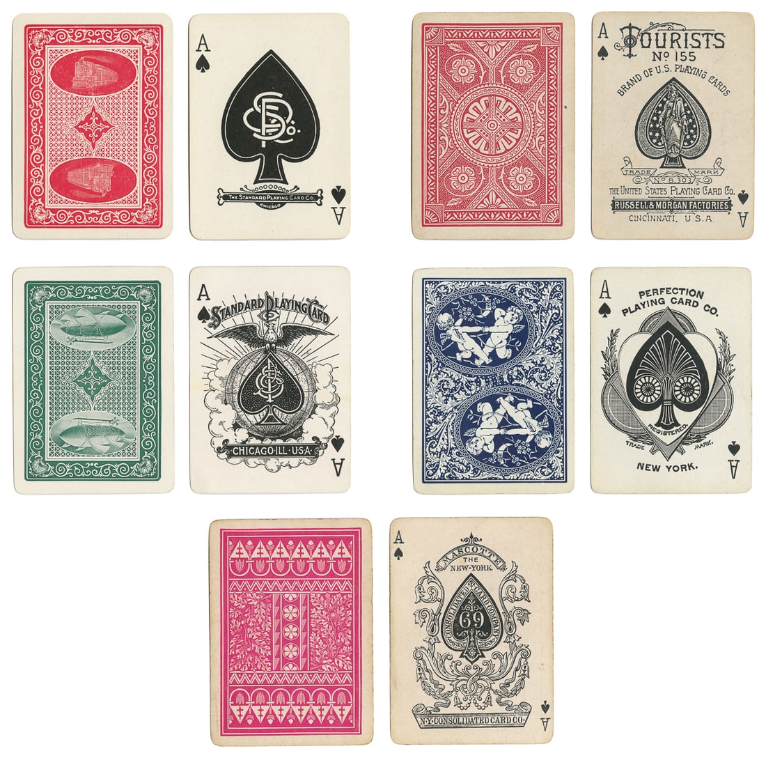 Group of 5 American playing card decks. Including: Standard... (1 of 2)