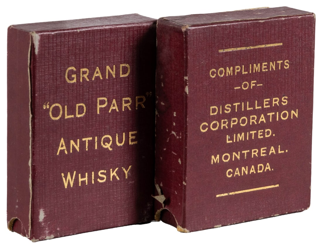 [WHISKEY]. Pair of advertising decks. Circa 1920s. Includin... (1 of 3)