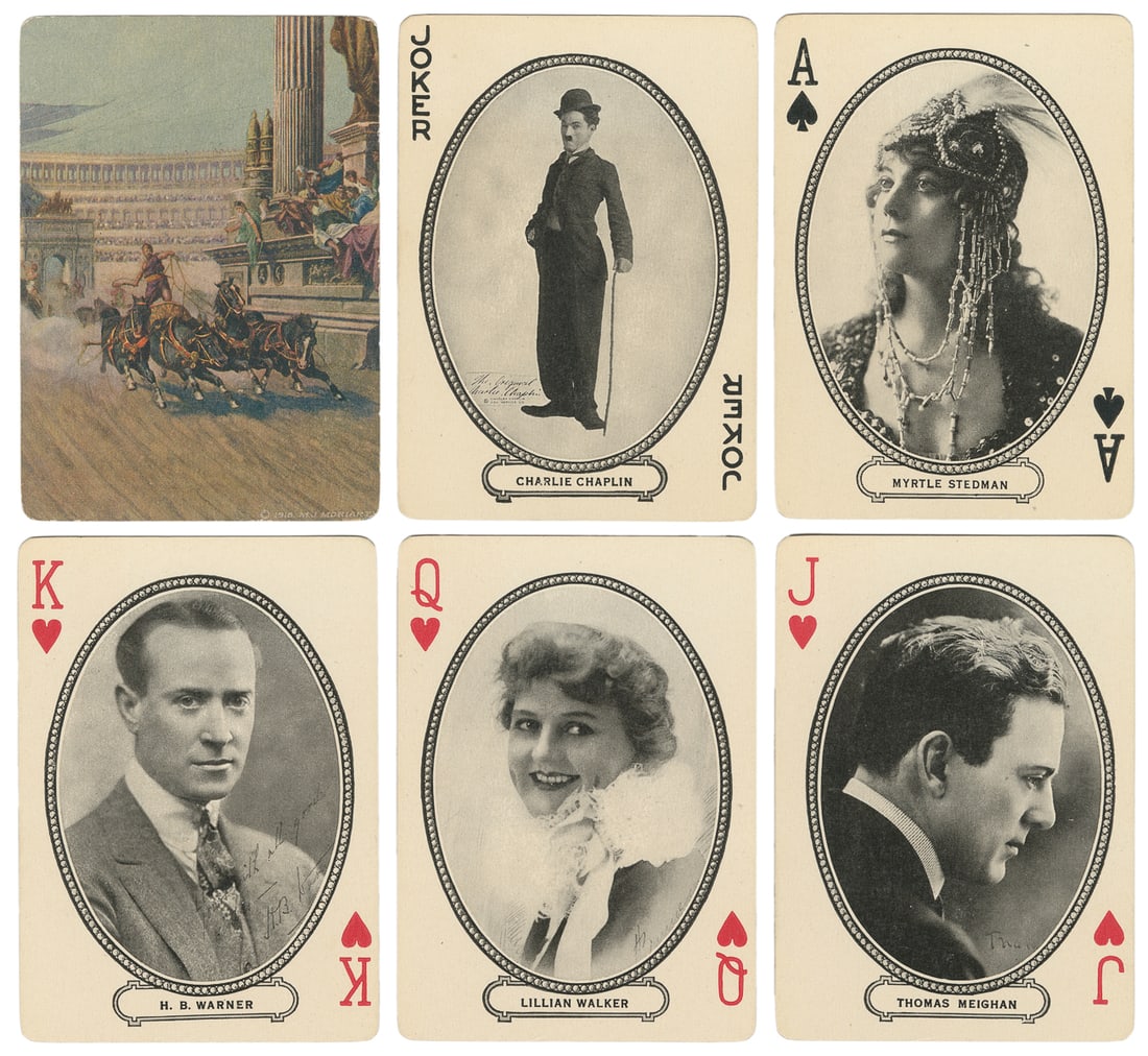 USPC “Movie Souvenir” Playing Cards. Cincinnati, 1916. 52 +... (1 of 2)