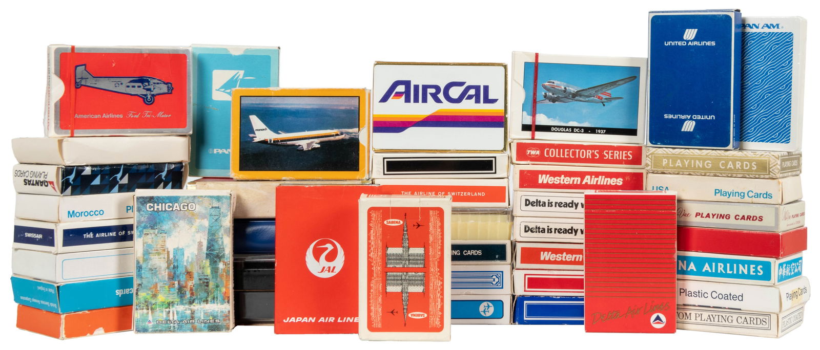 Over 100 airline advertising and promotional playing cards.... (1 of 1)