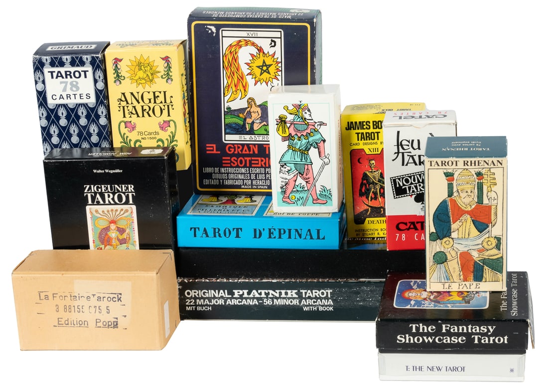 [TAROT]. Group of 20 tarot decks. V.p., bulk 1970s-80s. Inc... (1 of 1)