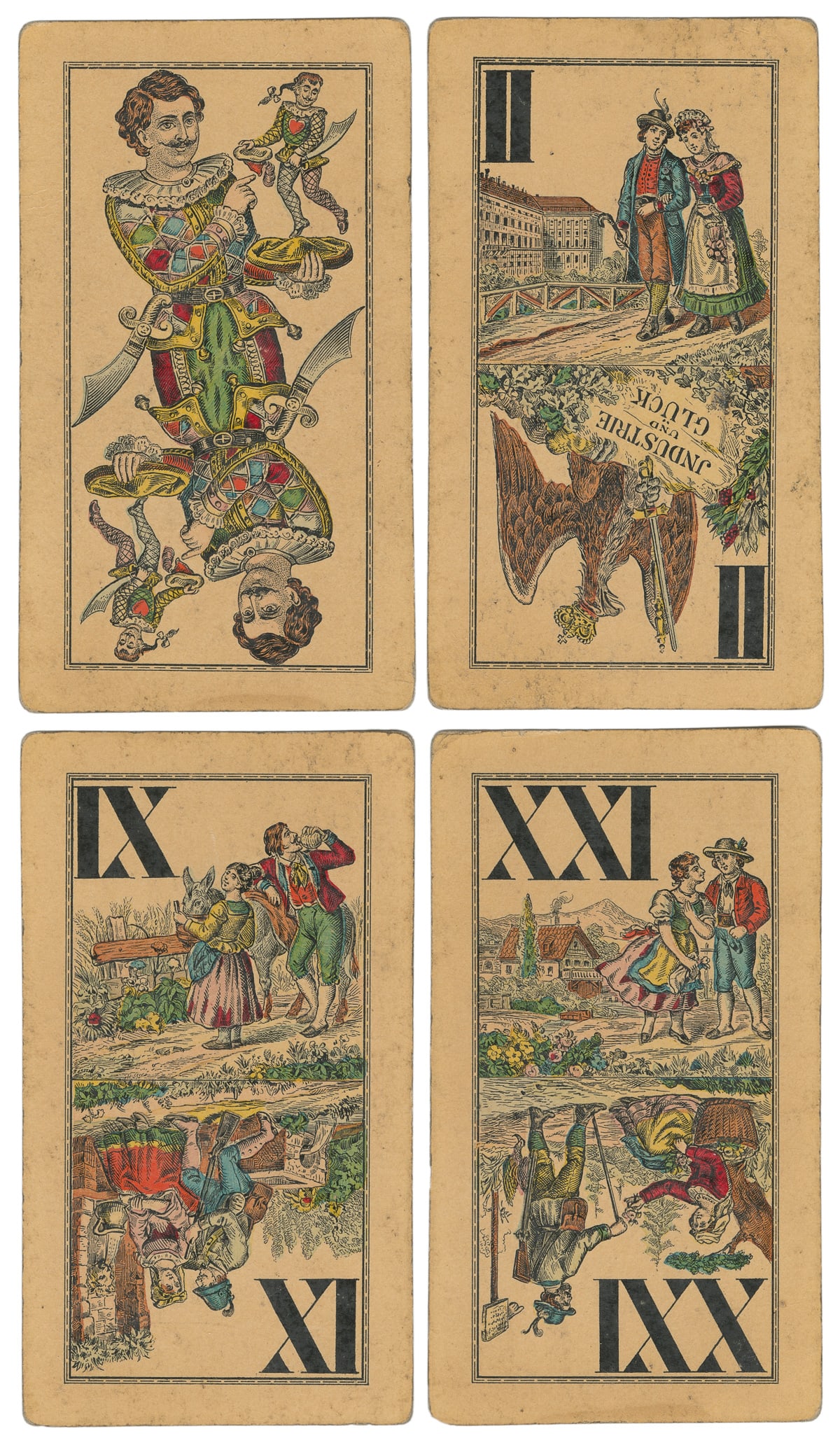 Josef Glanz Austrian “Industrie und Gluck” Tarock cards. Vi... (1 of 2)