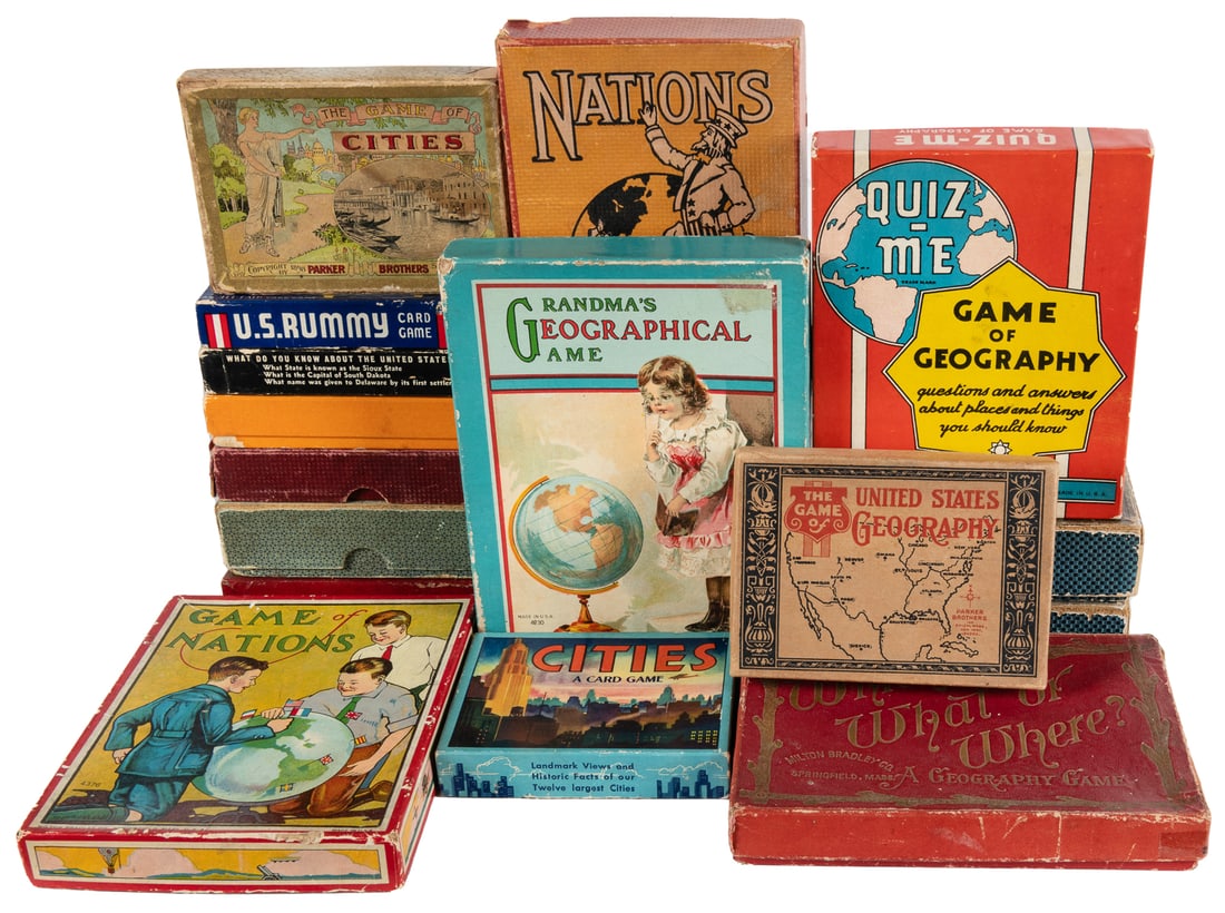 Group of 30 geographical card games. American, late 19th-mi... (1 of 1)