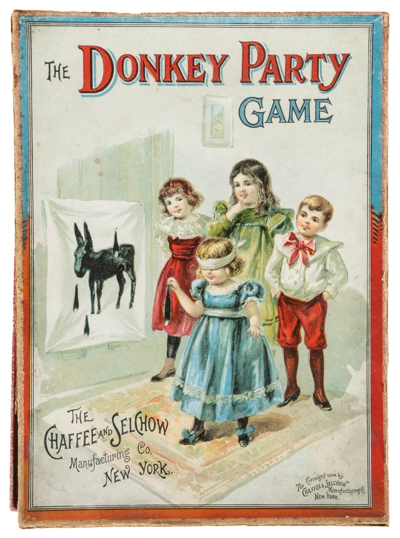 The Donkey Party Game [Pin the Tail on the Donkey]. New Yor... (1 of 2)