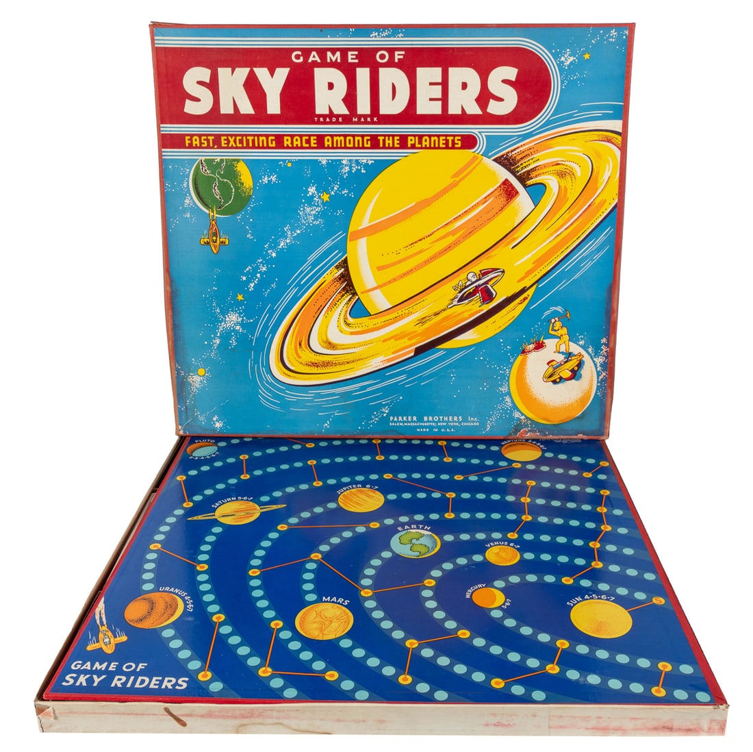 Game of Sky Riders. Salem: Parker Brothers, ca. 1940. Vibra... (1 of 2)